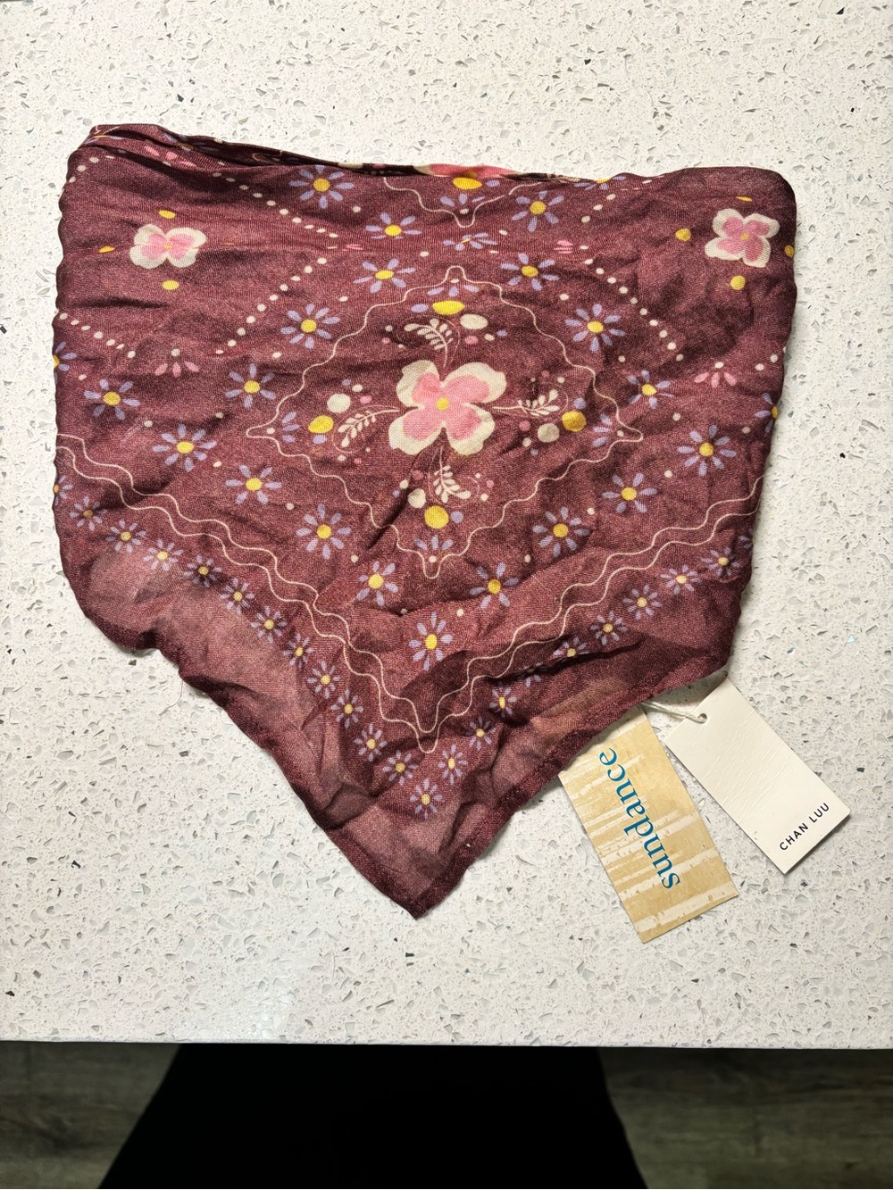 Scarved headband bandana with tags